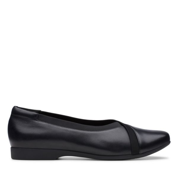 Clarks Womens Un Darcey Ease Flat Shoes Black | CA-9812365